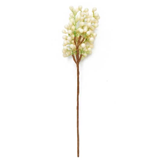 13" Christmas Weatherproof White Berry Pick, 3ct.